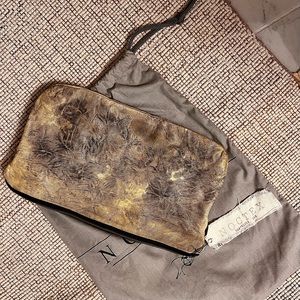 NOCTEX crinkle leather pouch